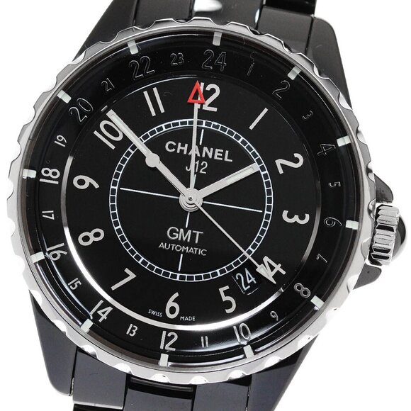 CHANEL J12 H3102 GMT Black Ceramic Black Dial Automatic Men&#039;s Watch_849627 - Picture 1 of 6